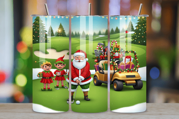 20oz Santa Golf Christmas Tumbler Wrap Review