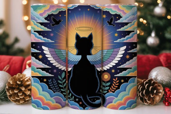 Black Cat Angel Pet Memorial Tumbler Review