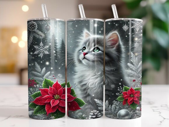 Christmas Kitten Floral Tumbler Wrap Review