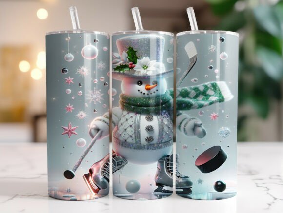 Christmas Snowman Hockey Tumbler Wrap Review