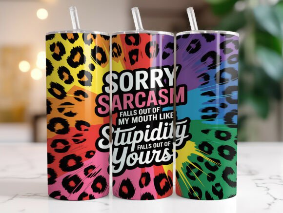 Colorful Sarcastic Leopard Tumbler Wrap Review