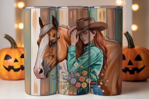 Cowgirl Horse Floral Tumbler Wrap Design Review