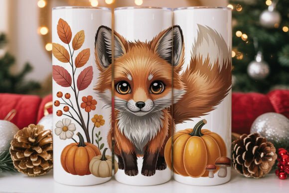 Cute Chibi Fox Autumn Pumpkin Tumbler Design Review