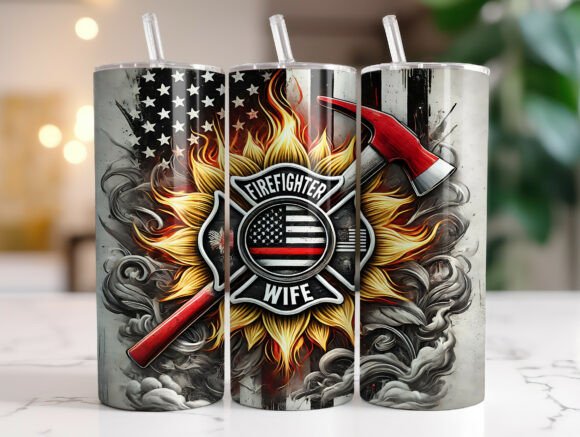 Firefighter Wife Tumbler Wrap Design Review