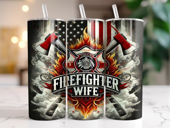 Firefighter Wife Tumbler Wrap Design Review