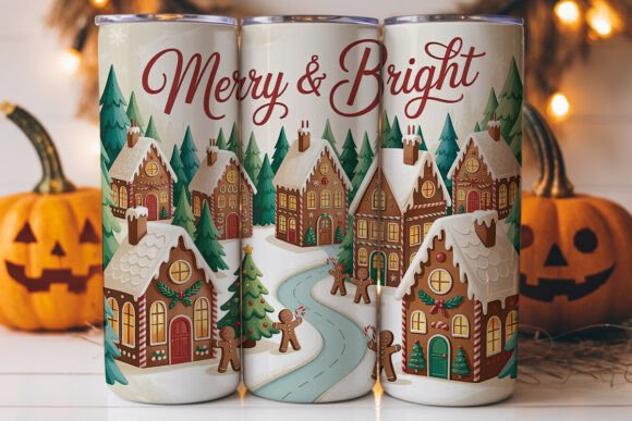 Gingerbread Village Christmas Tumbler Embroidery Review