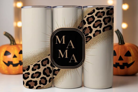 Gold Glitter Leopard Mama Tumbler Wrap Design Review
