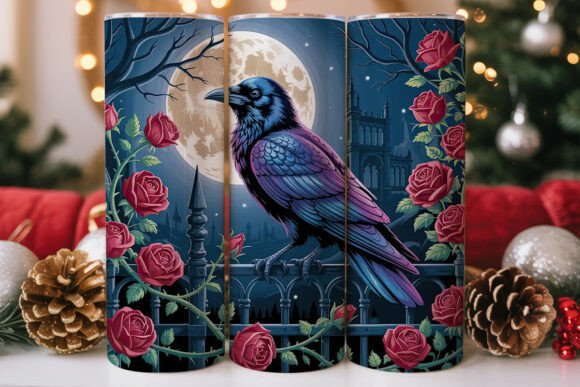 Gothic Raven Moon Rose Tumbler Wrap Review