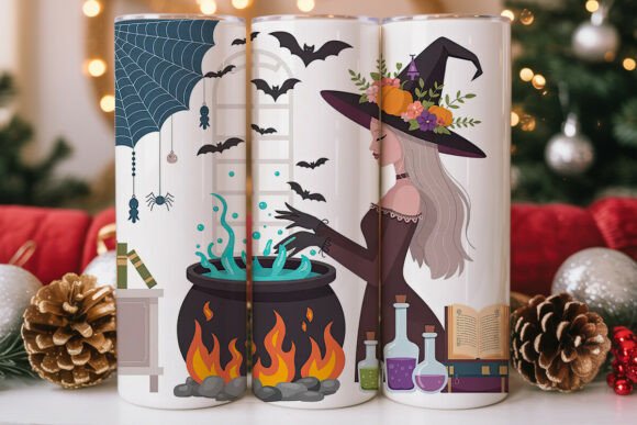 Halloween Witch Cauldron 20oz Tumbler Design Review