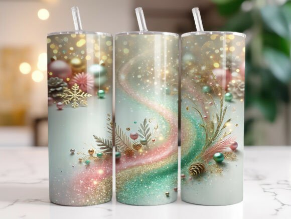Iridescent Glitter Skinny Tumbler Wrap Review