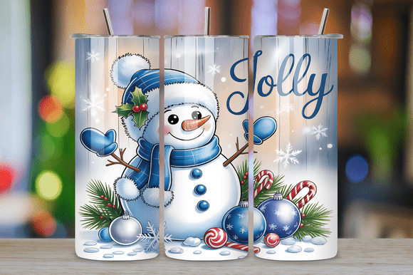 Jolly Snowman Christmas Tumbler Wrap Design Review