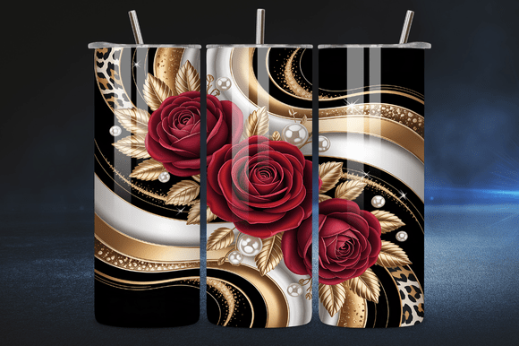 Leopard Rose Gold Tumbler Wrap Design Review