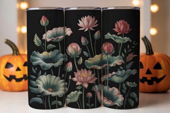 Lotus Flower Watercolor Tumbler Wrap Design Review