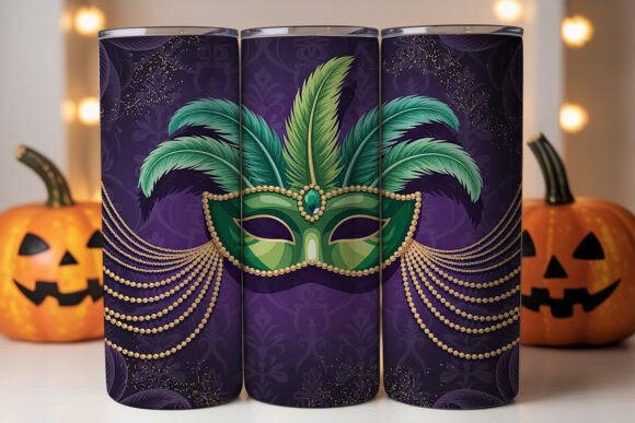 Mardi Gras Mask Tumbler Wrap Review