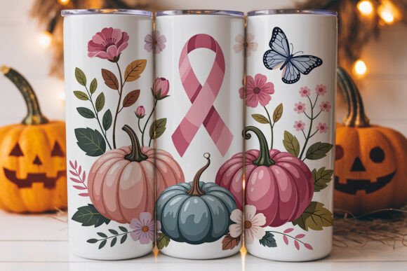 Pink Pumpkin Breast Cancer Tumbler Wrap Design Review