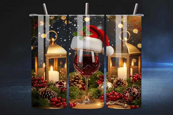 Santa Hat Wine Christmas Tumbler Wrap Review