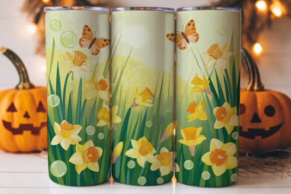 Spring Daffodils Butterflies Tumbler Review