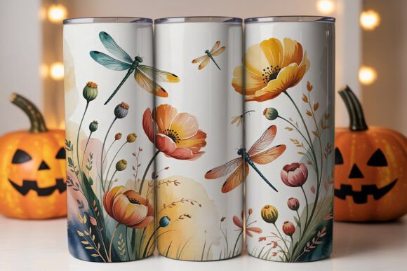 Watercolor Dragonfly Floral Tumbler Review
