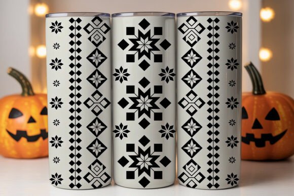 Winter Snowflake Folk Art Tumbler Wrap Design Review